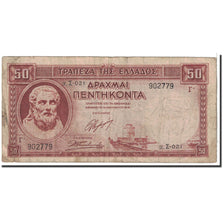 Banknote, Greece, 50 Drachmai, 1941, 1941-01-01, KM:168a, VF(20-25)