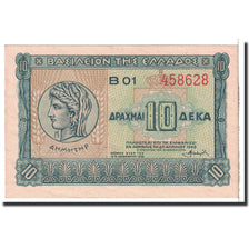 Biljet, Griekenland, 10 Drachmai, 1940, 1940-04-06, KM:314, SPL+