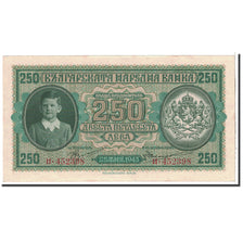 Biljet, Bulgarije, 250 Leva, 1943, Undated, KM:65a, SPL+