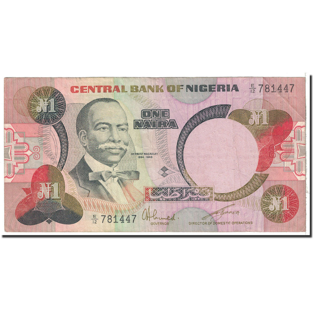 Banknote, Nigeria, 1 Naira, 1984, Undated, KM:23a, EF(40-45)