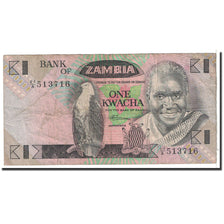 Banknot, Zambia, 1 Kwacha, 1980, Undated, KM:23b, VF(20-25)