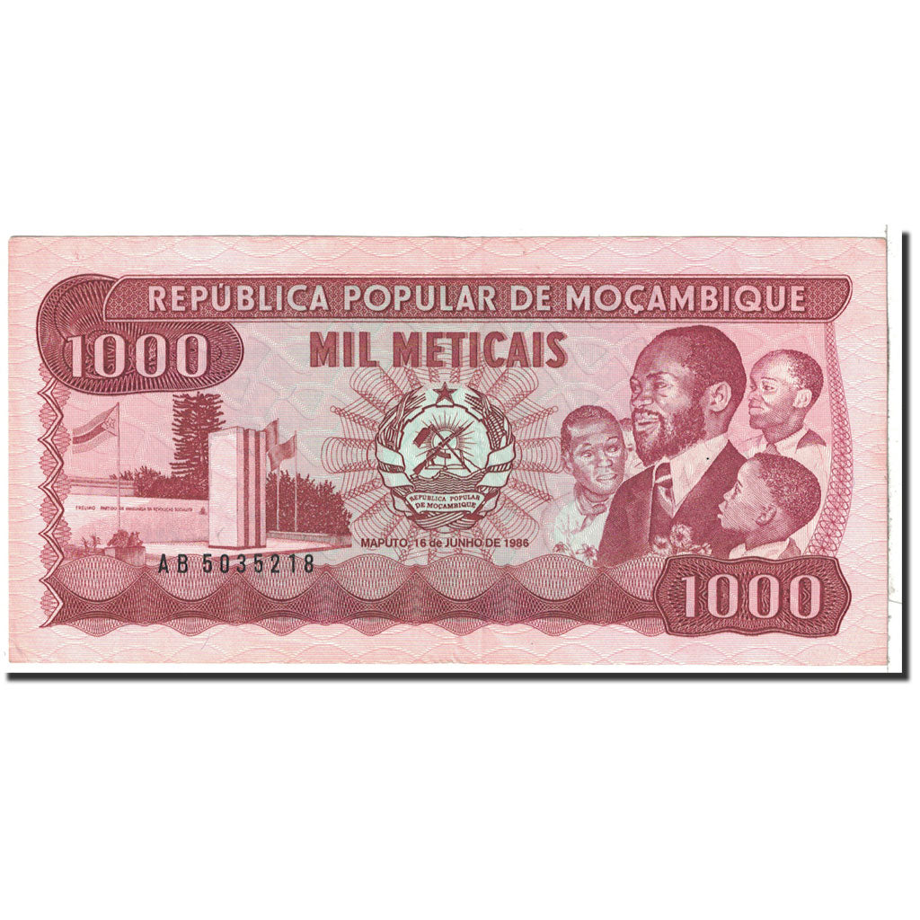 Banknote, Mozambique, 1000 Meticais, 1986, 1986-06-16, KM:132b, AU(50-53)