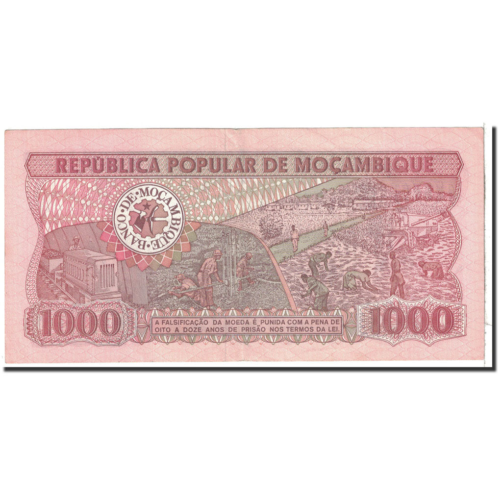 Banknote, Mozambique, 1000 Meticais, 1986, 1986-06-16, KM:132b, AU(50-53)