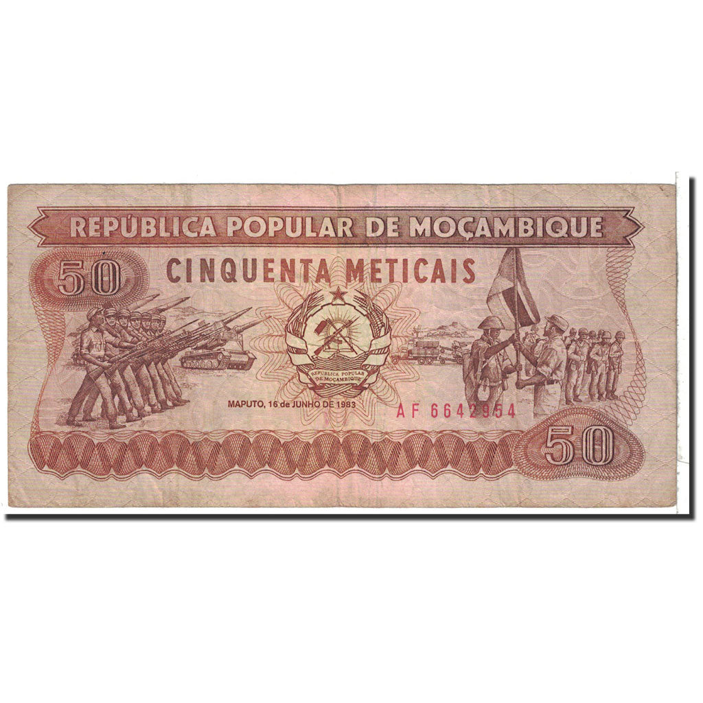 Banconote, Mozambico, 50 Meticais, 1983, KM:129a, 1983-06-16, MB