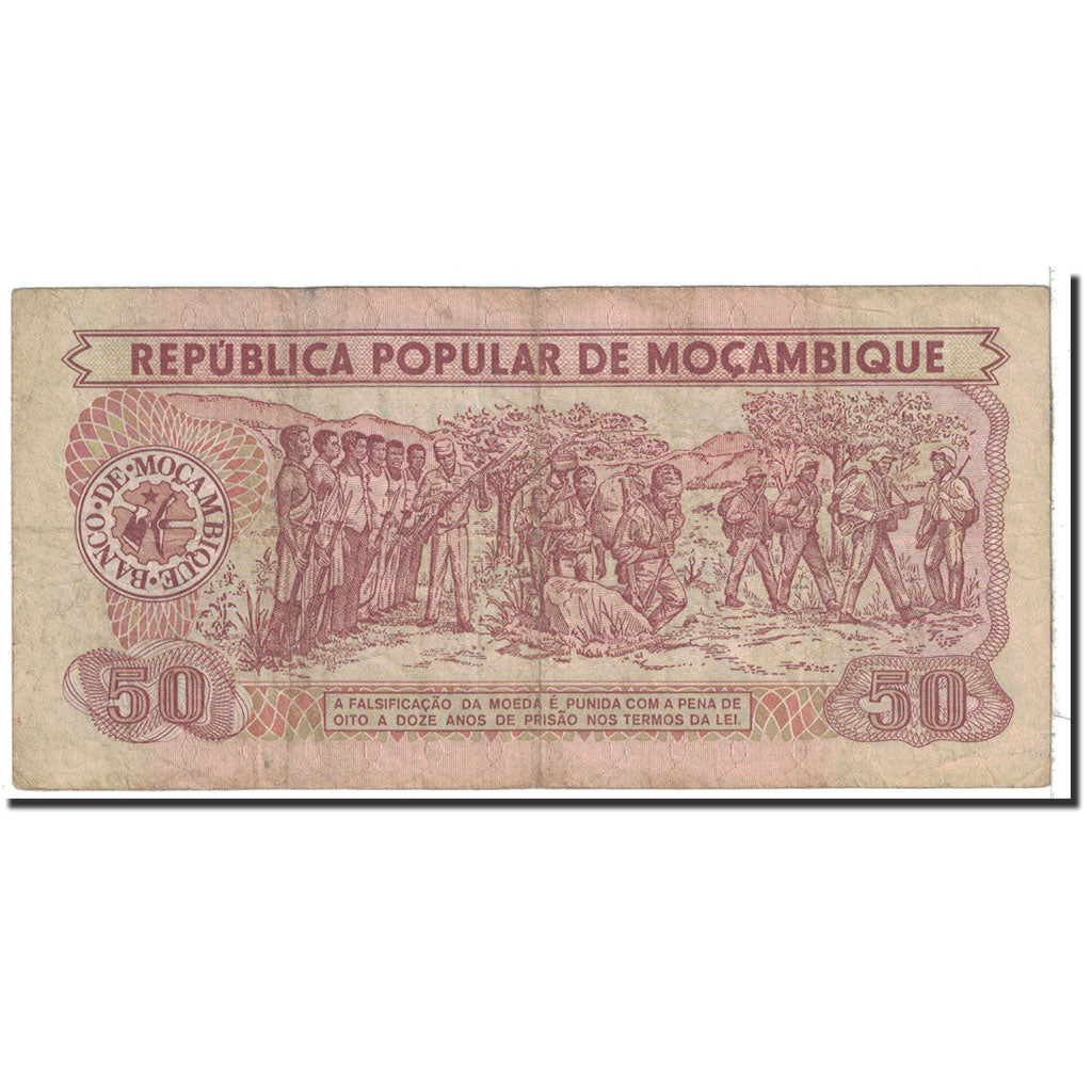 Banconote, Mozambico, 50 Meticais, 1983, KM:129a, 1983-06-16, MB