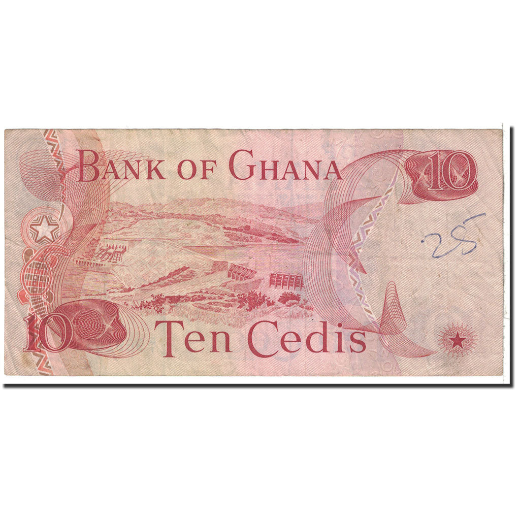 Banknote, Ghana, 10 Cedis, 1977, 1977-01-02, KM:16e, VF(20-25)