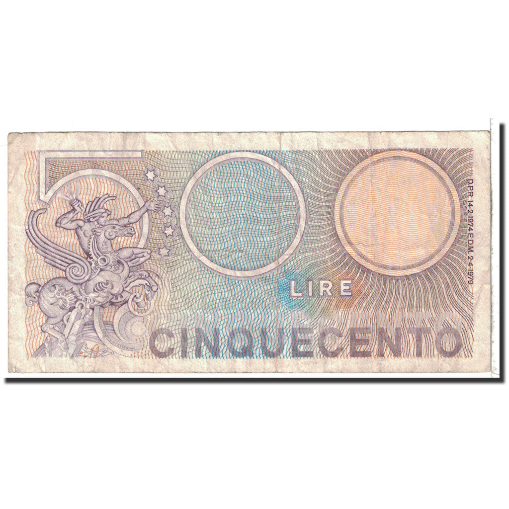 Banknote, Italy, 500 Lire, 1974-1979, 1979-04-02, KM:94, VF(30-35)