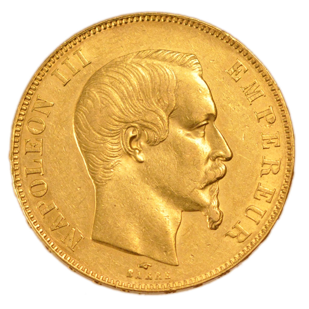 Francia, Napoleon III, Napoléon III, 50 Francs, 1857, Paris, BB+, Oro, Gadou...