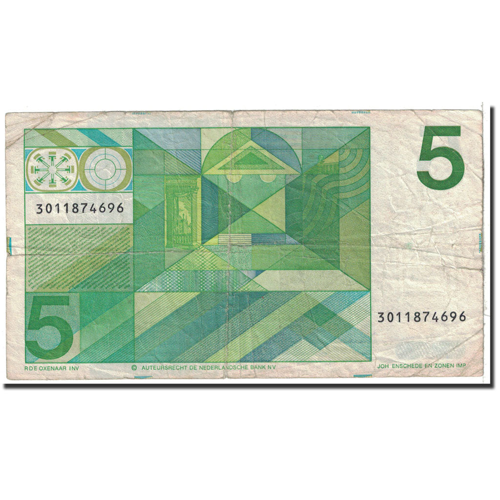 Netherlands, 5 Gulden, 1973, KM:95a, 1973-03-28, VF(20-25)