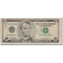Banknote, United States, Five Dollars, 1999, Undated, KM:4518, VF(20-25)