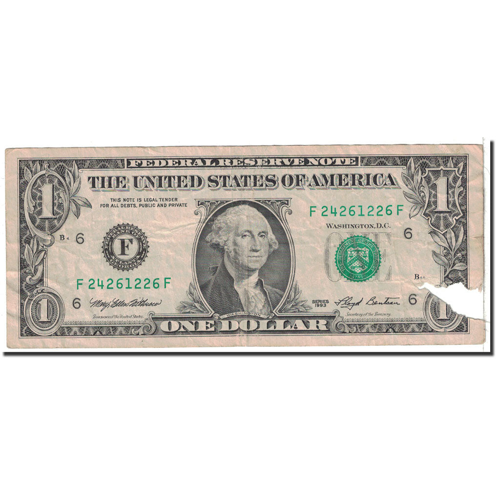 Banknote, United States, One Dollar, 1993, Undated, KM:4017, VG(8-10)