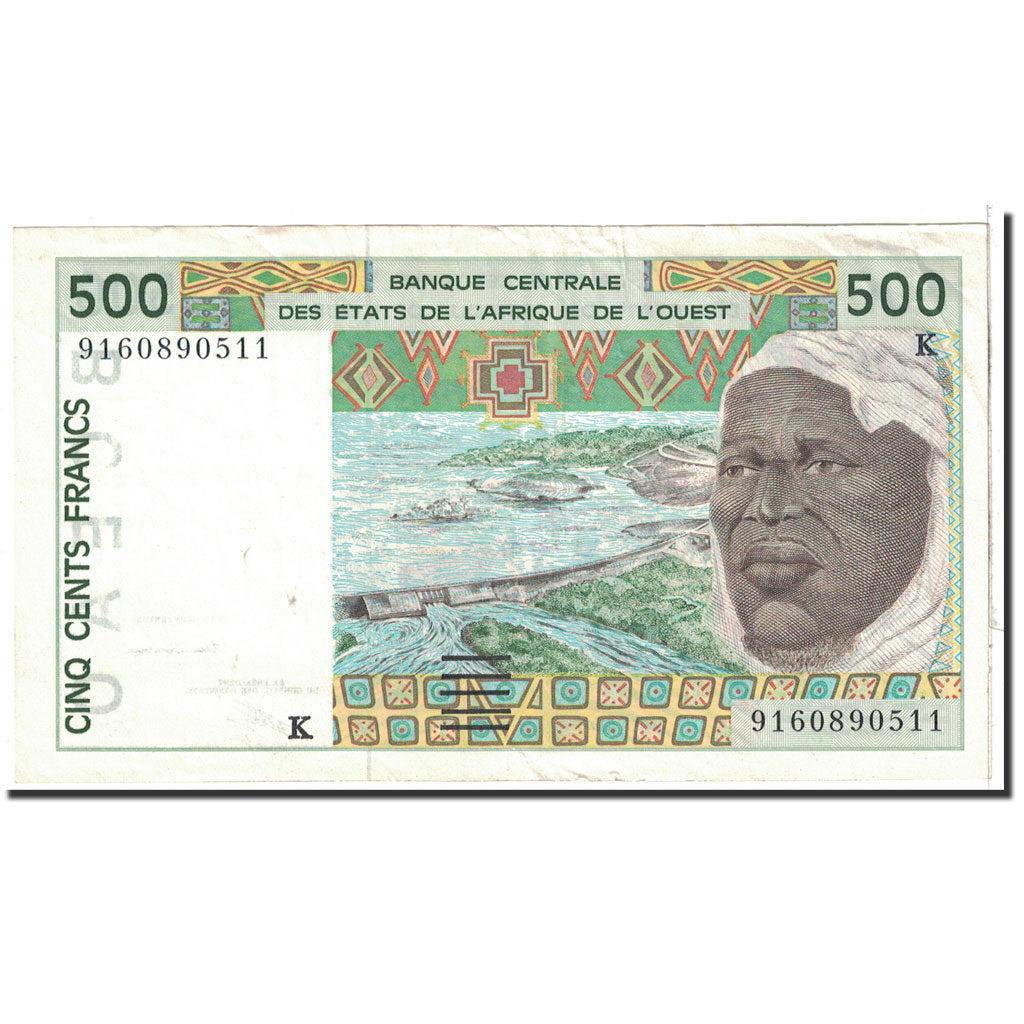 Billet, West African States, 500 Francs, 1991, Undated, KM:710Ka, TTB+