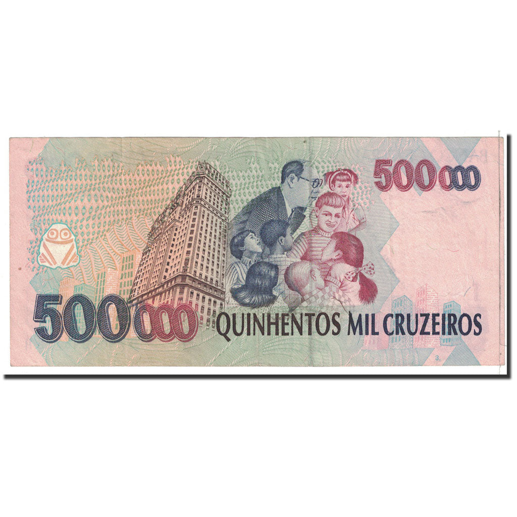 Brazil, 500,000 Cruzeiros, 1993, KM:236c, EF(40-45)