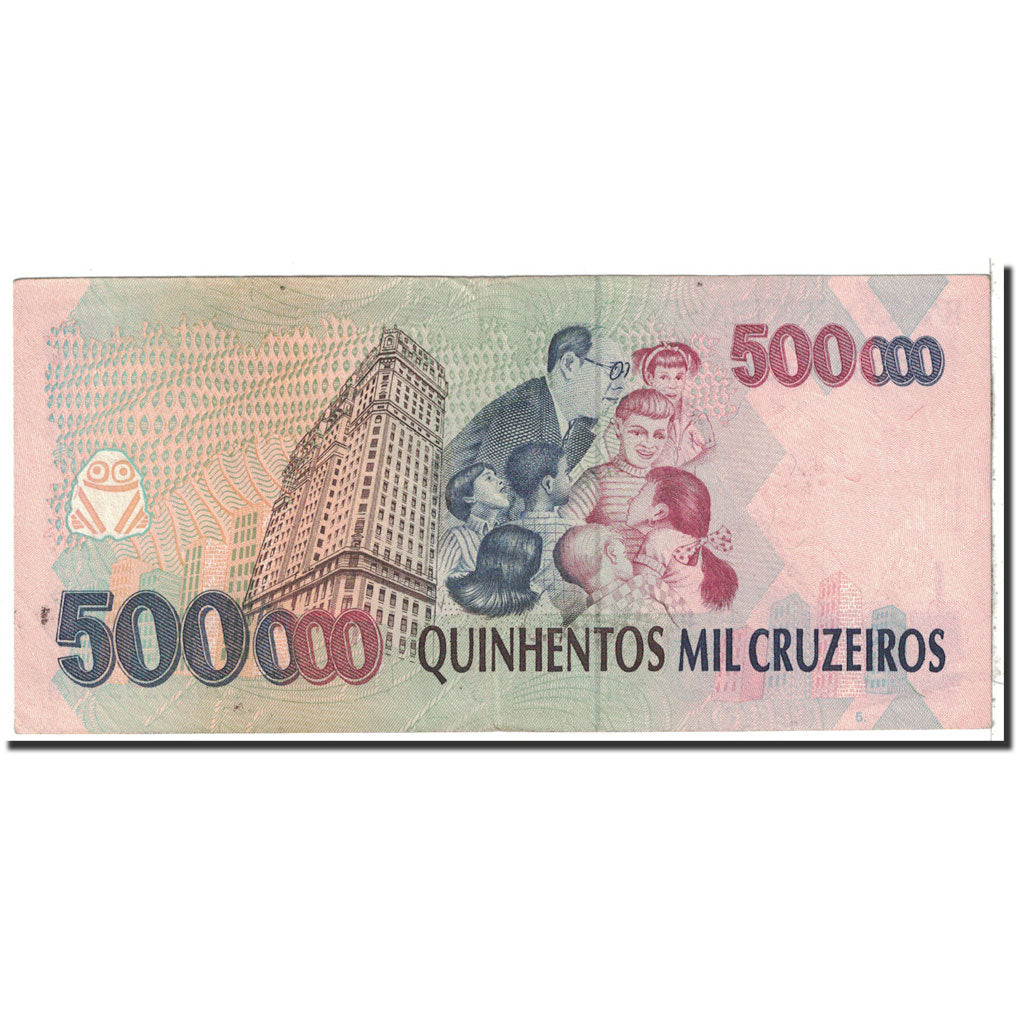 Brazil, 500,000 Cruzeiros, 1993, KM:236a, EF(40-45)