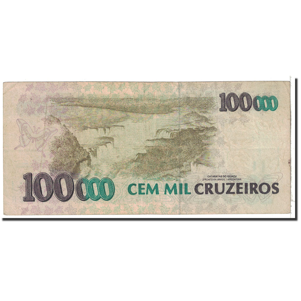 Banknote, Brazil, 100,000 Cruzeiros, 1992, Undated, KM:235a, EF(40-45)