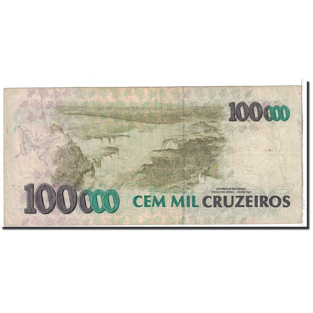Banknote, Brazil, 100,000 Cruzeiros, 1993, Undated, KM:235b, EF(40-45)