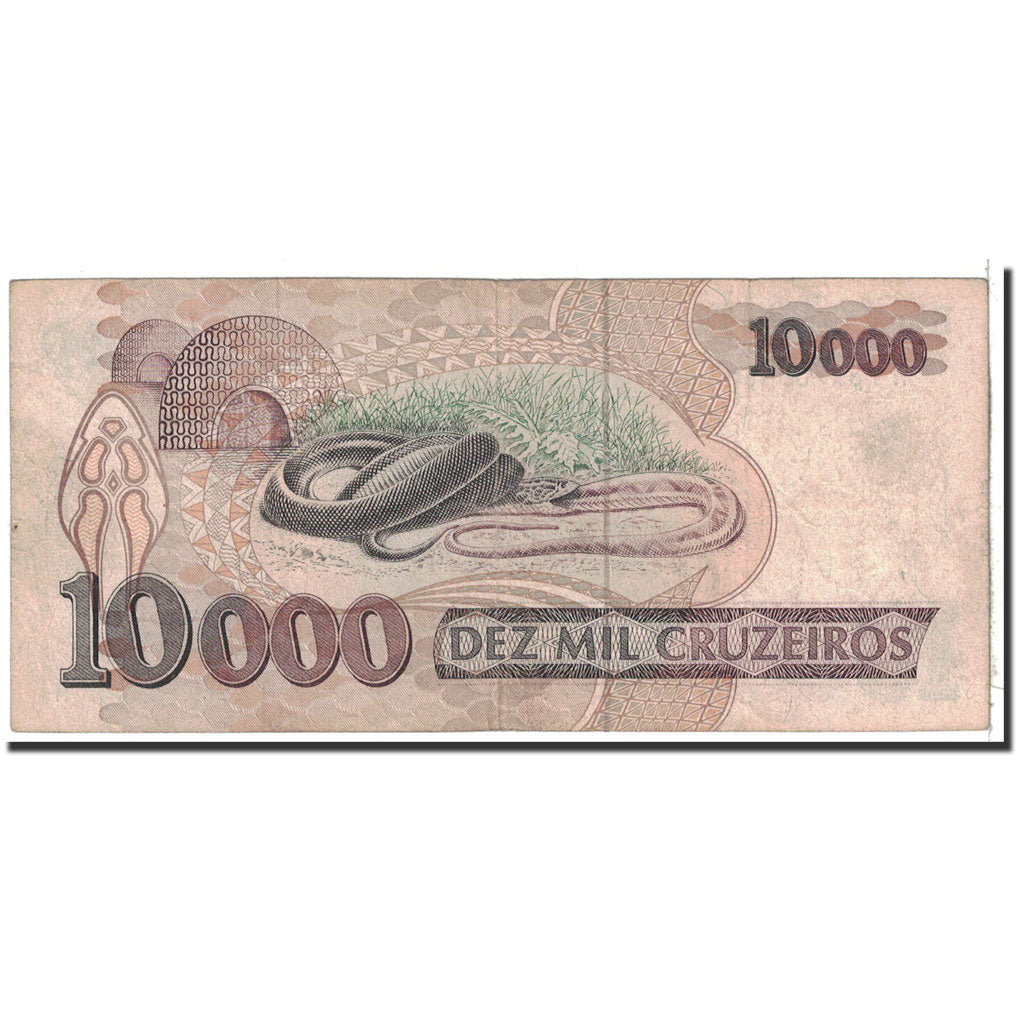Banknote, Brazil, 10,000 Cruzeiros, 1991, Undated, KM:233a, VF(30-35)