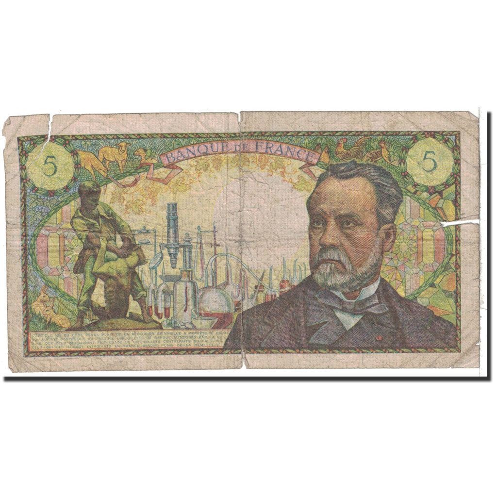 Geldschein, Frankreich, 5 Francs, 1969, 1969-02-06, SGE, Fayette:61.9, KM:146b