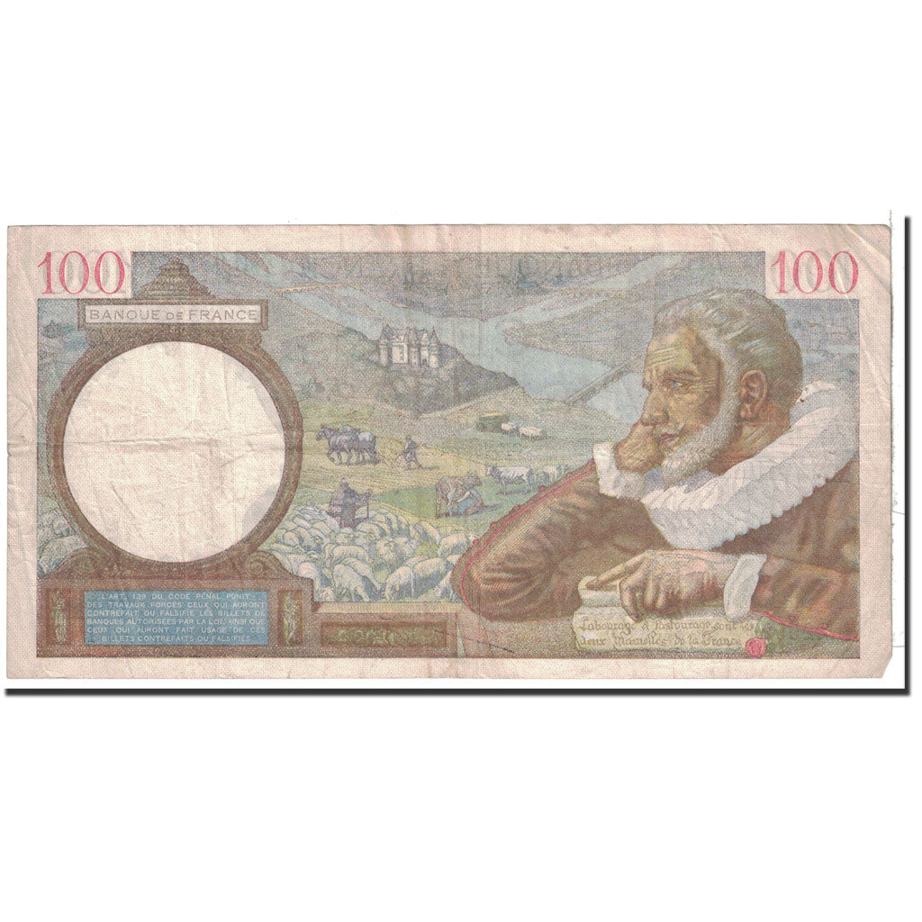 Banknote, France, 100 Francs, 1941, 1941-06-19, EF(40-45), Fayette:26.54, KM:94