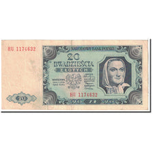 Poland, 20 Zlotych, 1948, 1948-07-01, KM:137, EF(40-45)