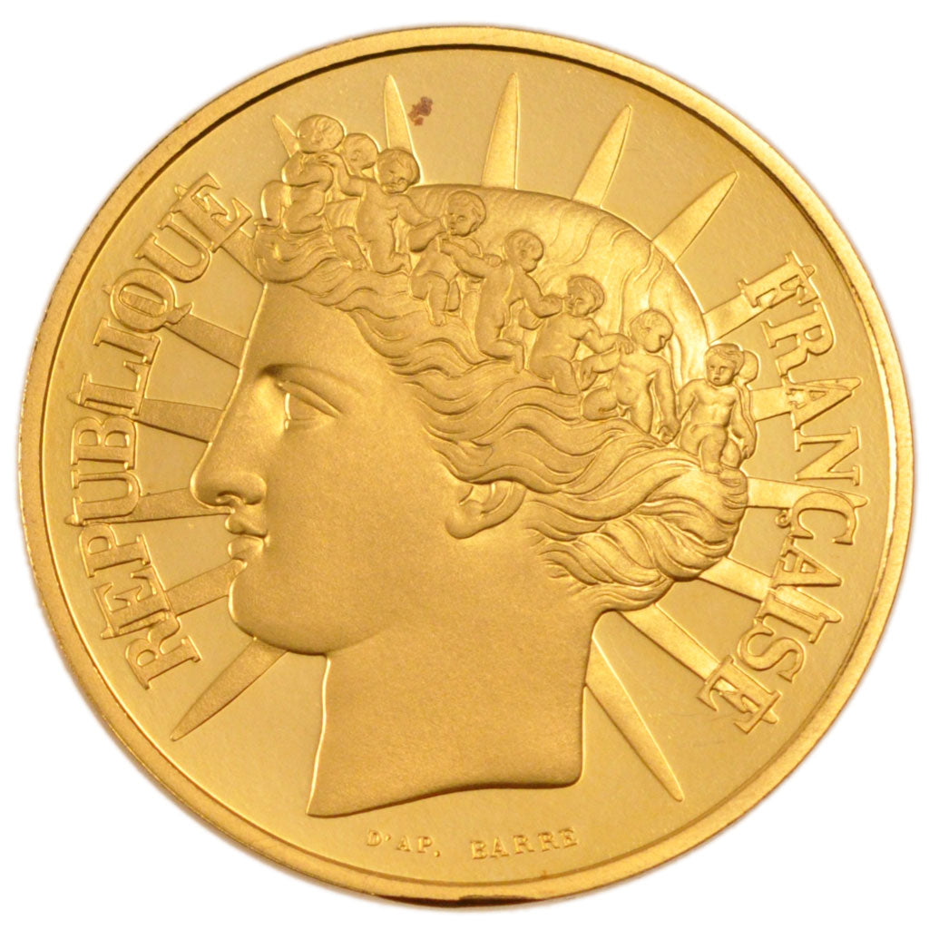 FRANCE, 100 Francs, 1988, KM #966b, MS(60-62), Gold, Gadoury #903, 17.00
