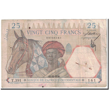 Banknot, Francuska Afryka Zachodnia, 25 Francs, 1936, 1936-12-15, KM:22