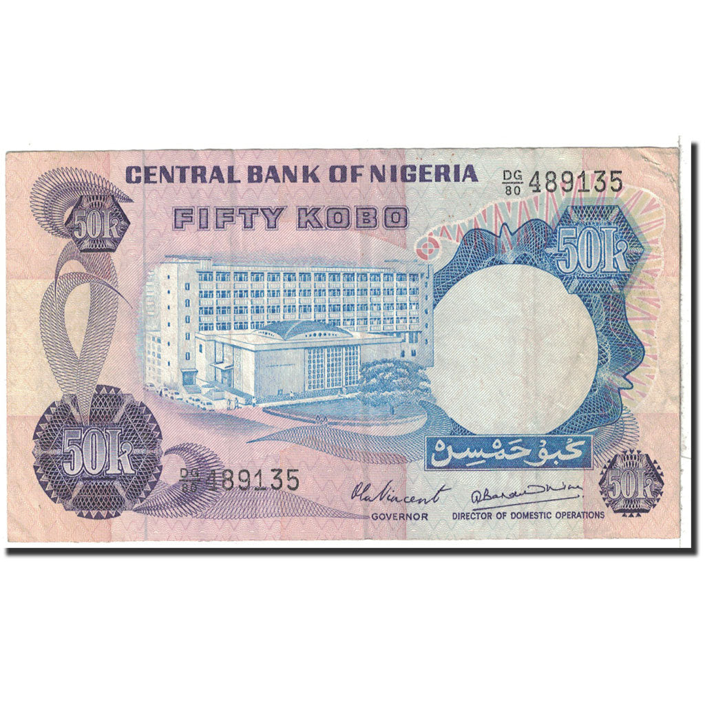 Banknote, Nigeria, 50 Kobo, 1973, Undated, KM:14d, EF(40-45)