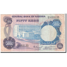 Biljet, Nigeria, 50 Kobo, 1973, Undated, KM:14d, TTB