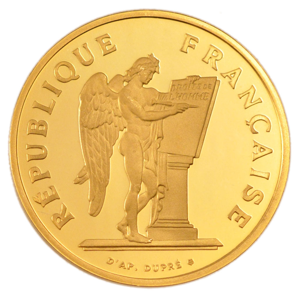 FRANCE, 100 Francs, 1989, MS(60-62), Gold, Gadoury #904, 17.00