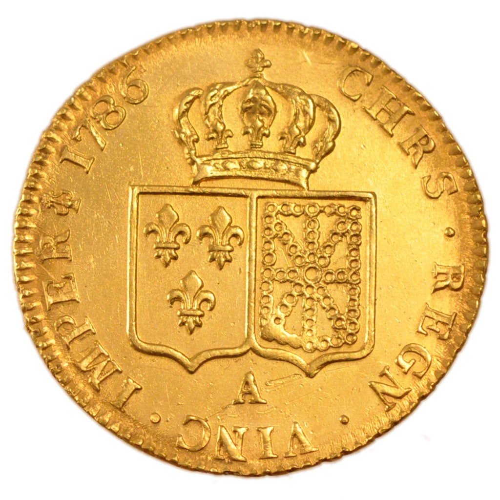 Francia, Louis XVI, Double louis d'or à la tête nue, 2 Louis D'or, 1786, Pa...