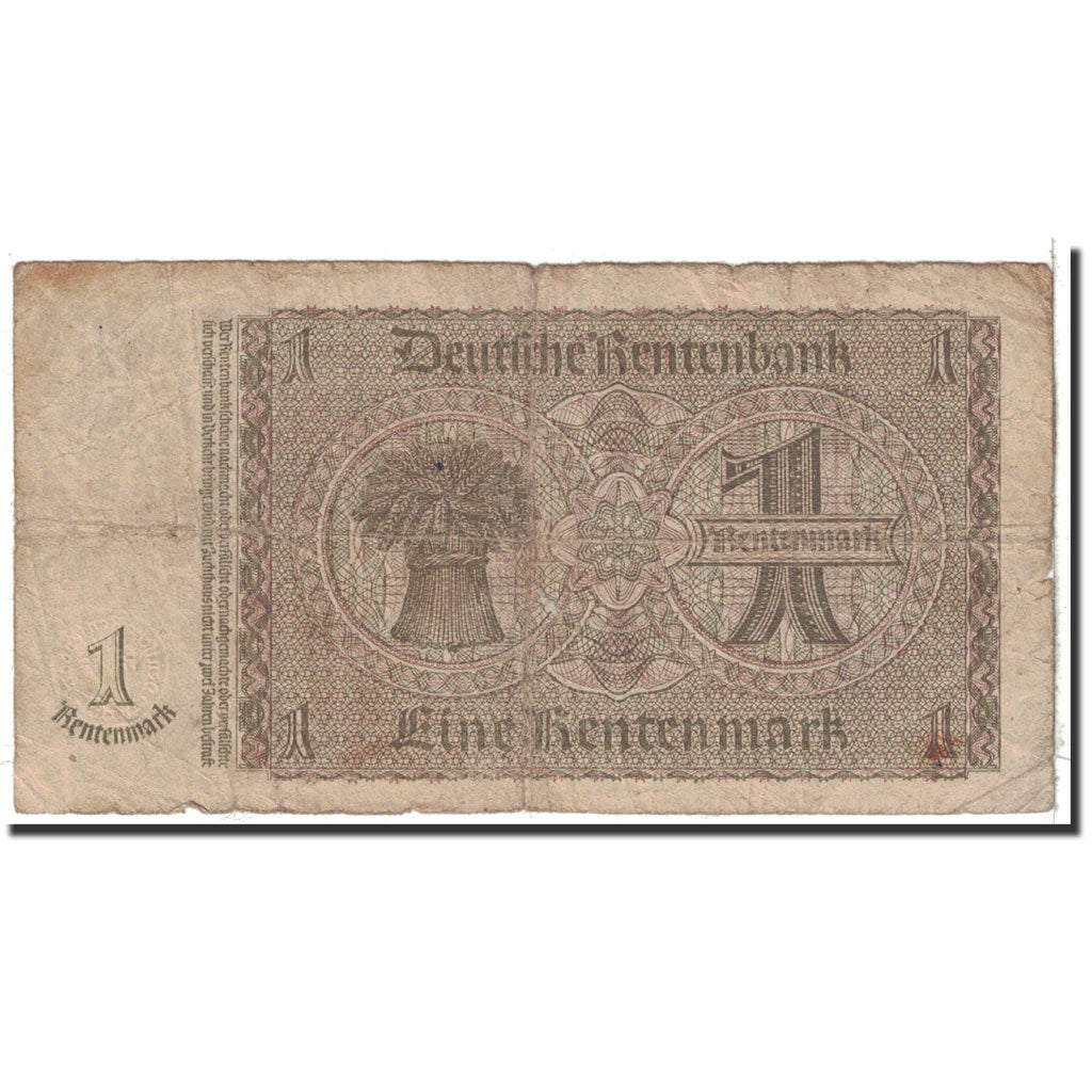Banknote, Germany, 1 Rentenmark, 1937, 1937-01-30, KM:173b, VF(20-25)