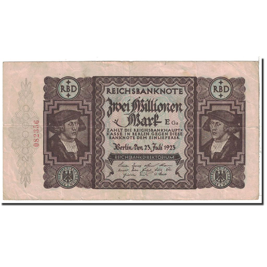Banknote, Germany, 2 Millionen Mark, 1923, 1923-07-23, KM:89a, EF(40-45)
