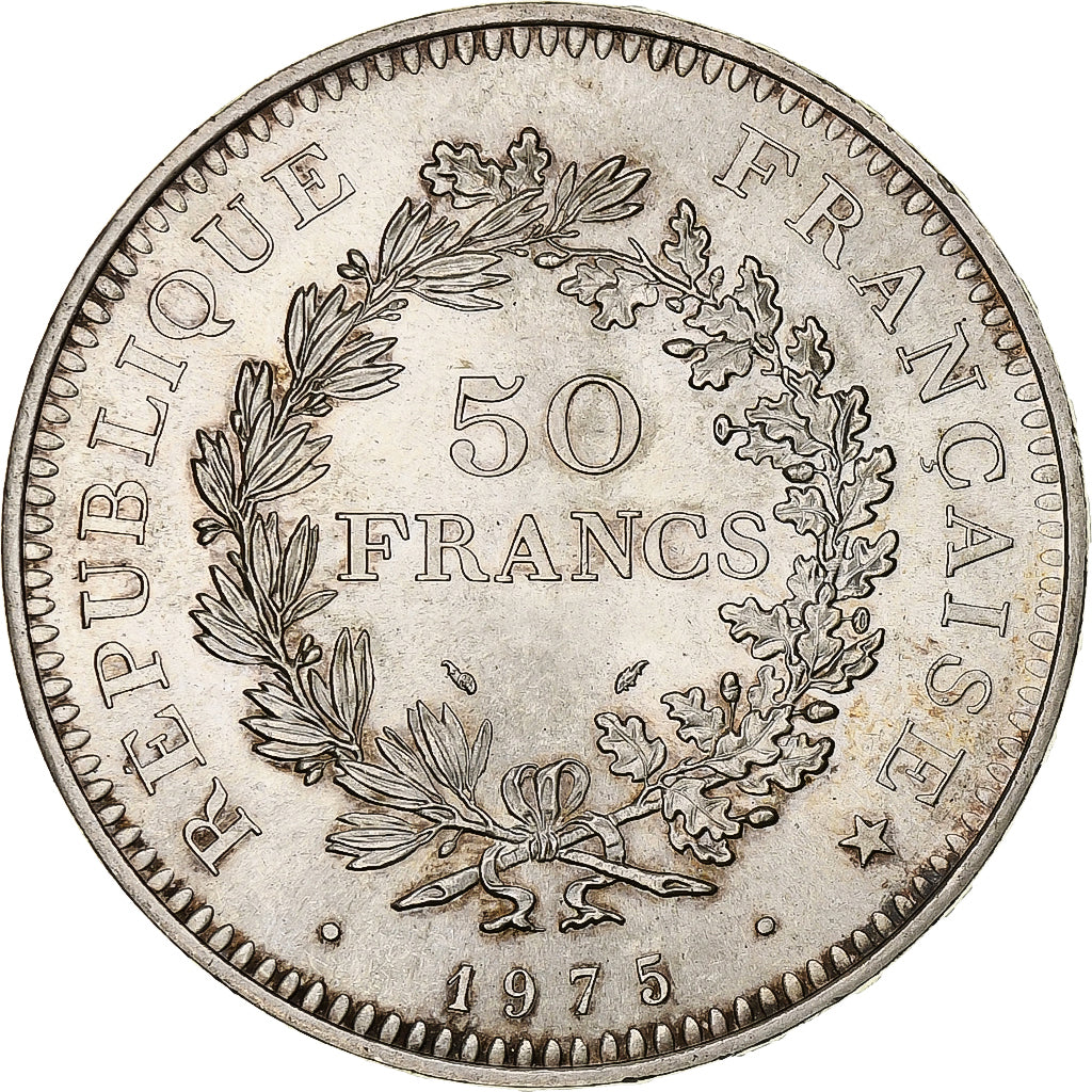 Moneta, Francia, Hercule, 50 Francs, 1975, Paris, SPL, Argento, KM:941.1