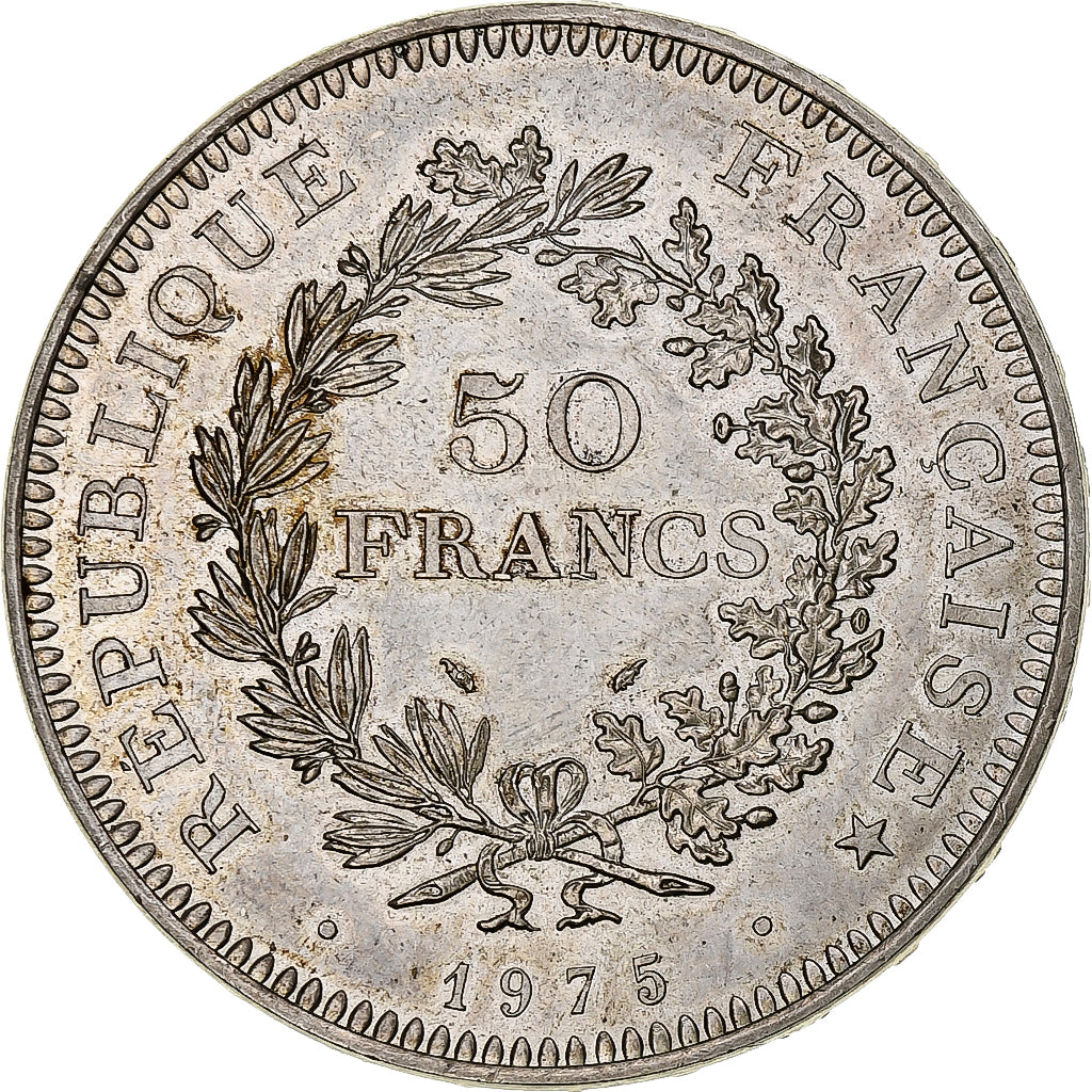 France, Hercule, 50 Francs, 1975, Paris, SUP, Argent, Gadoury:882, KM:941.1