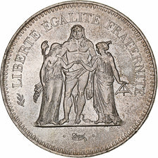 Münze, Frankreich, Hercule, 50 Francs, 1976, Paris, VZ+, Silber, KM:941.1