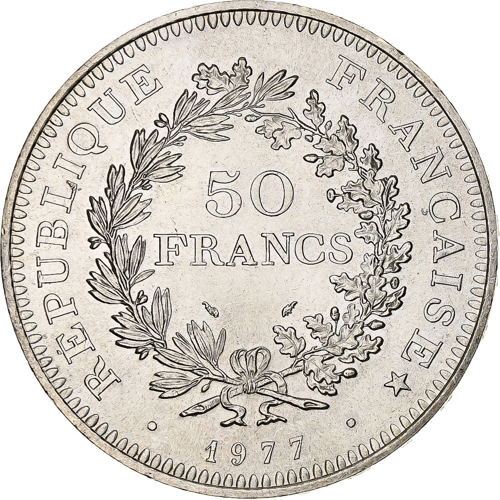 Francia, Hercule, 50 Francs, 1977, Paris, SPL, Argento, KM:941.1, Gadoury:882