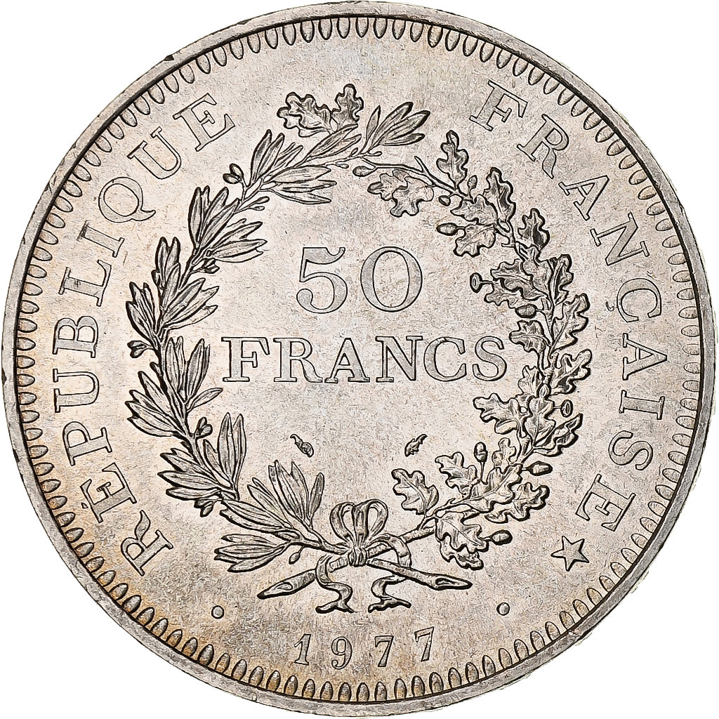 Frankreich, Hercule, 50 Francs, 1977, Paris, VZ+, Silber, KM:941.1, Gadoury:882