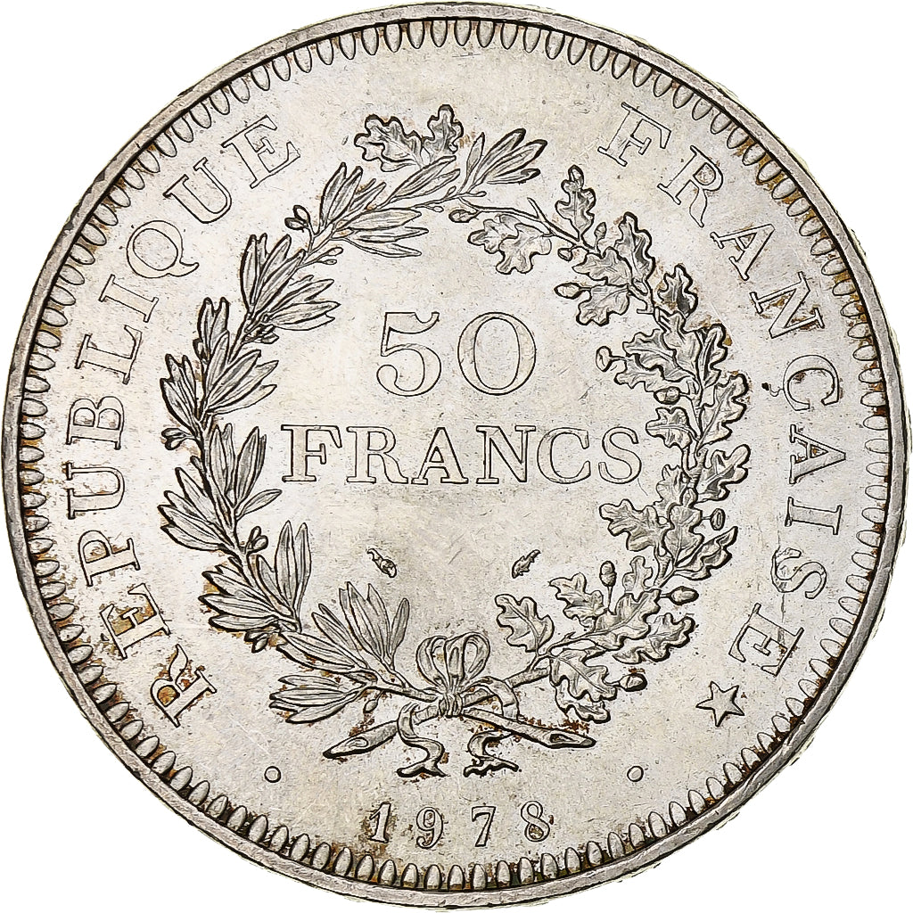 France, Hercule, 50 Francs, 1978, Paris, SUP+, Argent, Gadoury:882, KM:941.1