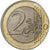 Netherlands, Beatrix, 2 Euro, 2001, Utrecht, planchet error struck on 1 Euro