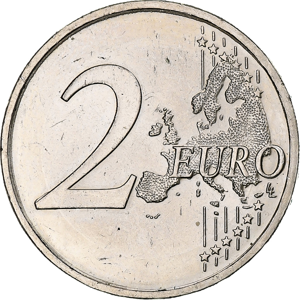 Alemania, 2 Euro, Hessen, 2015, Stuttgart, error monometallic, EBC, Cupronickel