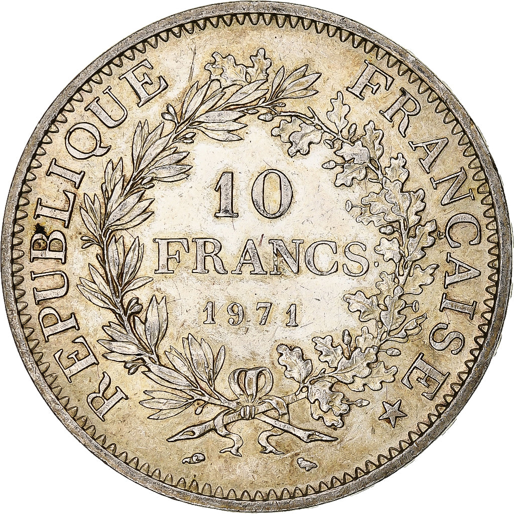 France, Hercule, 10 Francs, 1971, Paris, SUP+, Argent, KM:932