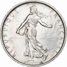 Francja, Semeuse, 5 Francs, 1968, Paris, AU(50-53), Srebro, KM:926, Gadoury:770