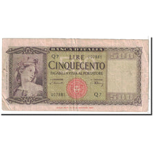Banknote, Italy, 500 Lire, 1947, 1947-03-20, KM:80a, VF(20-25)