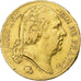 Francia, Louis XVIII, 20 Francs, 1819, Paris, BC+, Oro, KM:712.1, Gadoury:1028