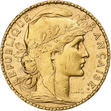 Francja, Marianne, 20 Francs, 1900, Paris, AU(50-53), Złoto, KM:847