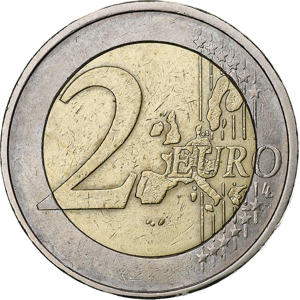 GERMANY - FEDERAL REPUBLIC, 2 Euro, 2002, Hambourg, error die break, EF(40-45)