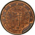 Portugal, Euro Cent, 2007, Lisbon, error cud coin, AU(55-58), Aço Cromado a