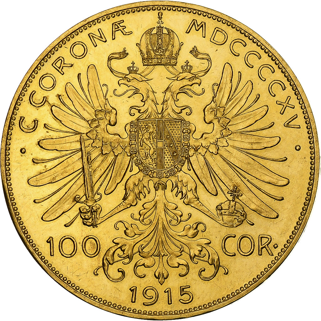Österreich, Franz Joseph I, 100 Corona, 1915, Vienne, Official restrike, UNZ