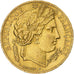 França, Cérès, 20 Francs, 1849, Paris, AU(50-53), Dourado, KM:762