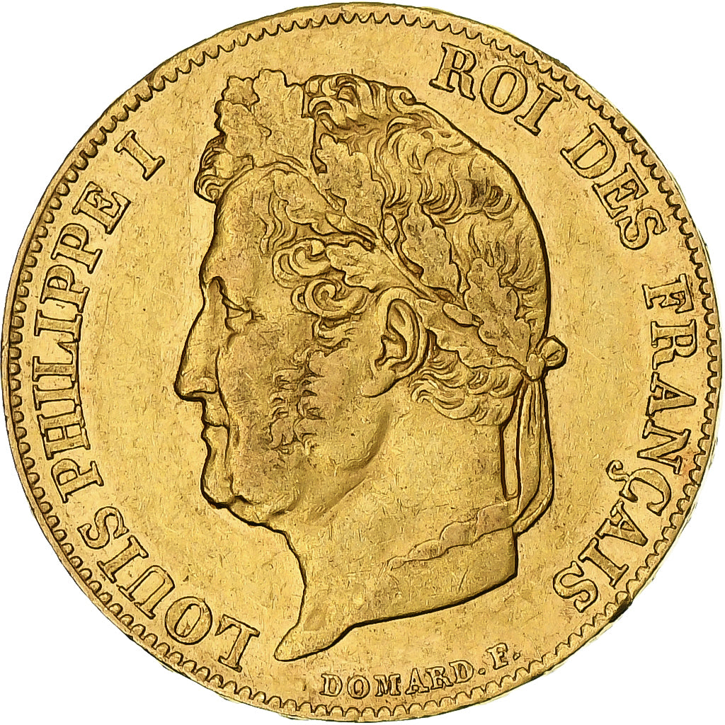 Francia, Louis-Philippe, 20 Francs, 1834, Paris, MBC, Oro, KM:750.1